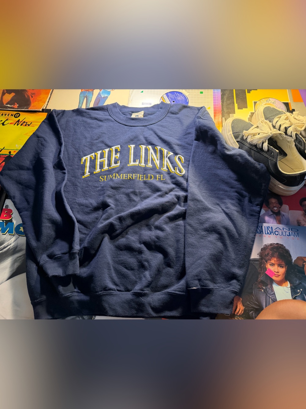 Vintage The Links Summerfield FL Navy Crewneck Sweatshirt